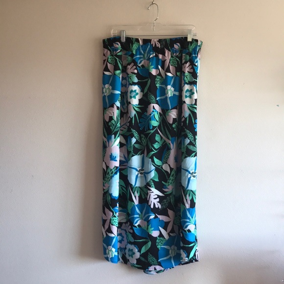 Ann Taylor Loft Tropical Midi Skirt - Picture 1 of 7